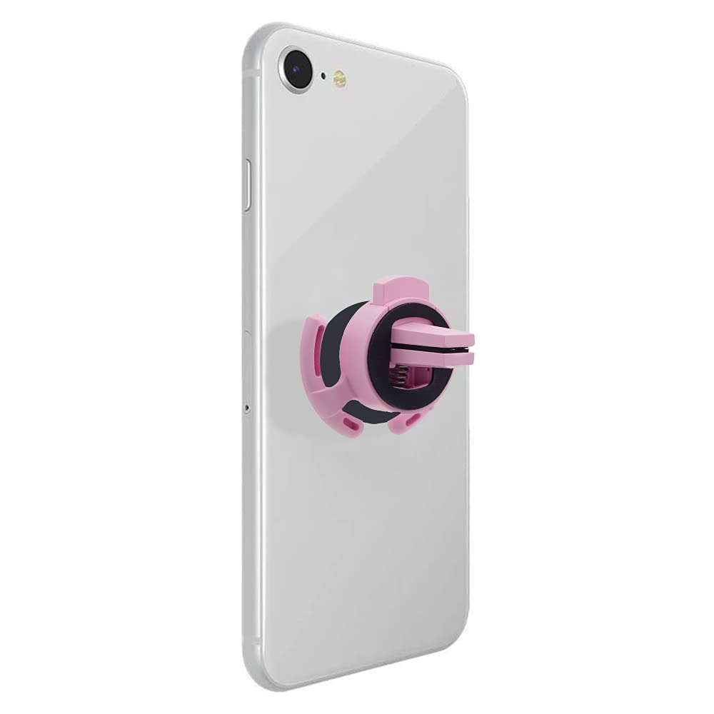 Homefox Car Vent Mount Holder 2 Pack - Compatible With Popsocket - Car Mount Made For Pop Socket Grips Collapsible Phone Holder For Pop Mount With Secure Ac Vent Clip, Horizontal Air Vent Only (Pink)