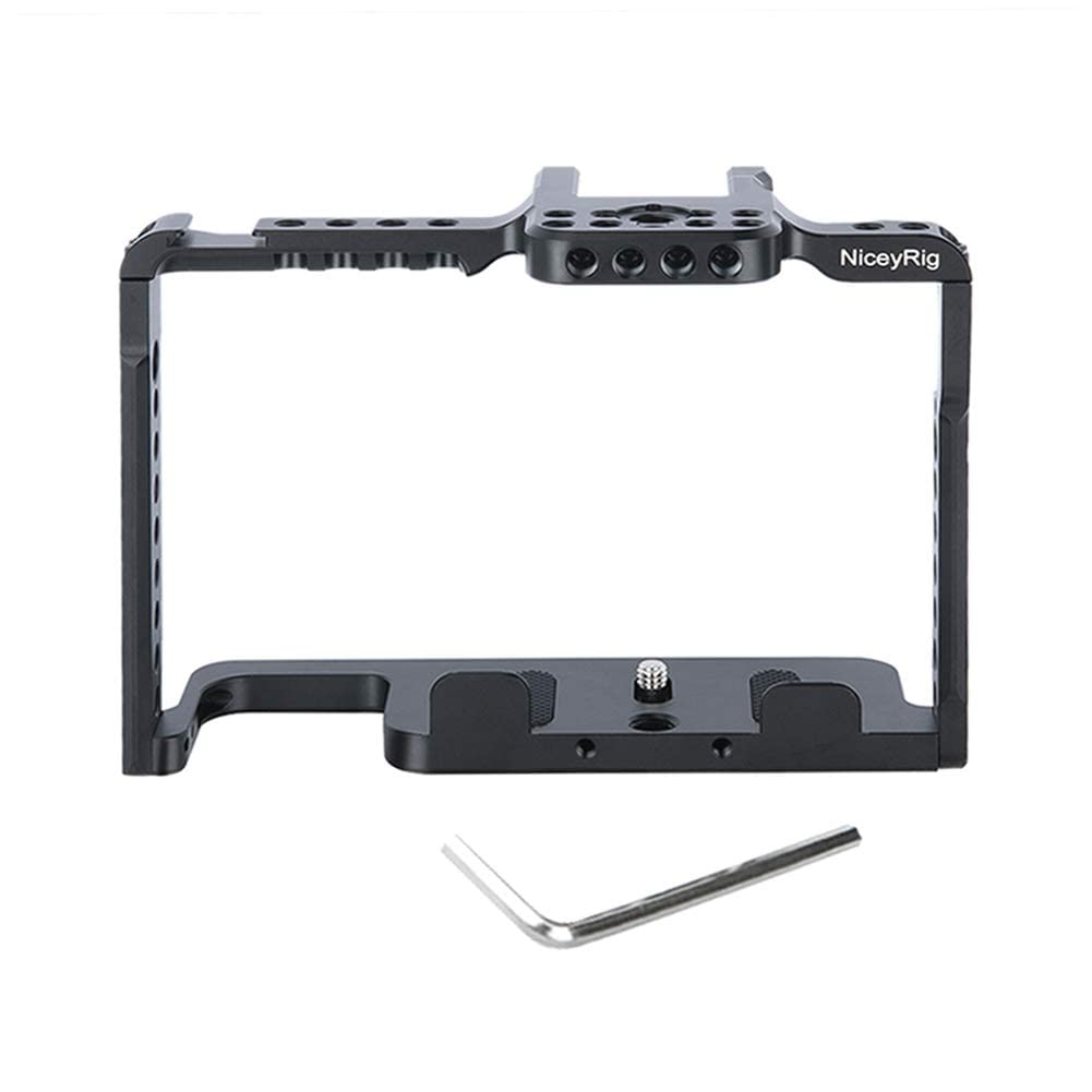 Niceyrig Camera Cage For Panasonic Lumix S1 S1R, With Quick Release Nato Rails & 1/4 3/8 Locating Holes- 316