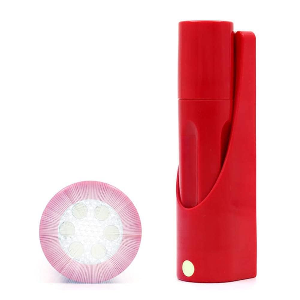 Kinone Led Flashlight, Wall-Mount Led Handheld Light With 6 Ultra Bright Led Ideal For Emergency Preparedness, Power Failure, Outdoor, Camping, Night Light, Red (Red)