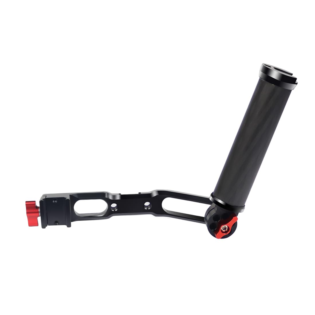 Novelgoal Carbon Fiber L Bracket Handle Grip With Foldable Cold Shoe Mount Compatible With Dji Ronin Rs2 Rsc2 Mini Handheld Gimbal Stabilizer Accessory (Handle)