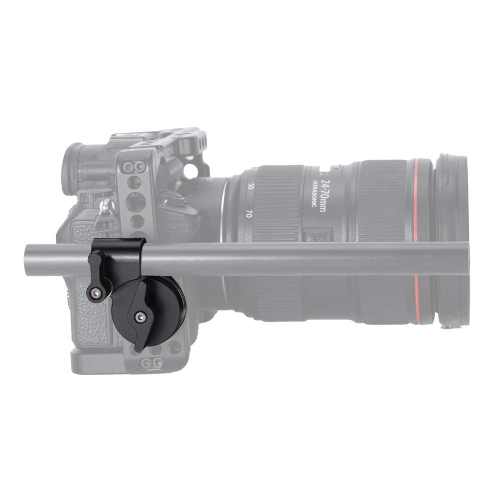 Niceyrig M6 Thread Rosette Mount To 15Mm Single Rod Clamp Compatible With Dslr Camera Rig Railblock Support System - 428