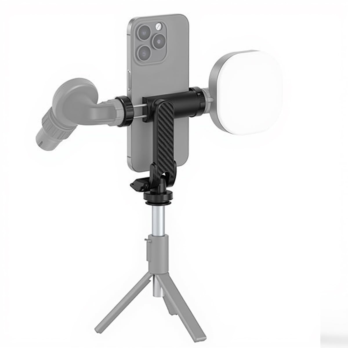 Nxvx Metal Mini Tripod, Compact Desktop Tabletop Stand For Insta360, Gimbal Stabilizers, Cameras, And More - Black (Phone Holder)
