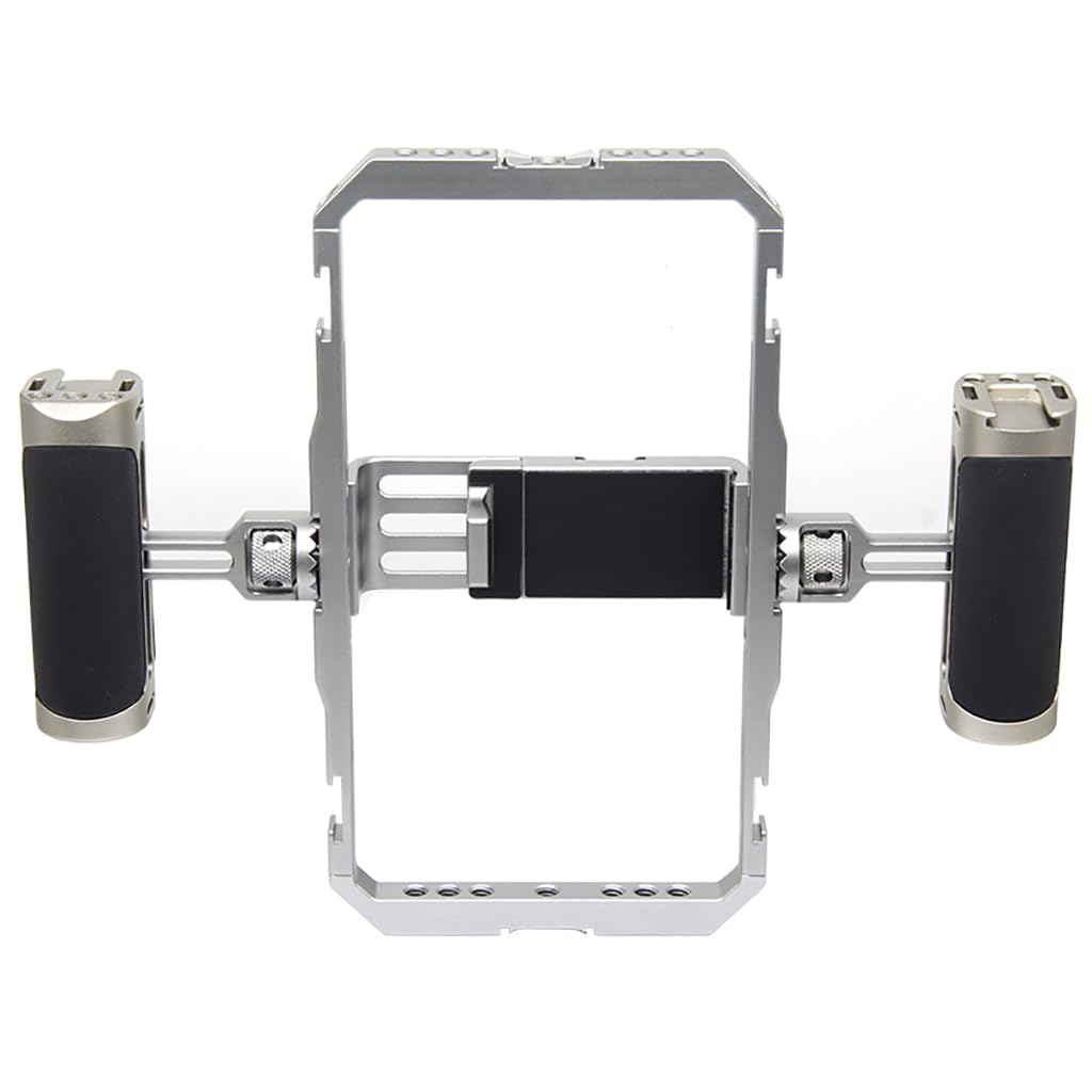 Novelgoal Universal Handheld Photography Bracket 360° Rotation For 63.5-87Mm Cell Phone Extension Fill Light Live Video (Cage + Handle Set)