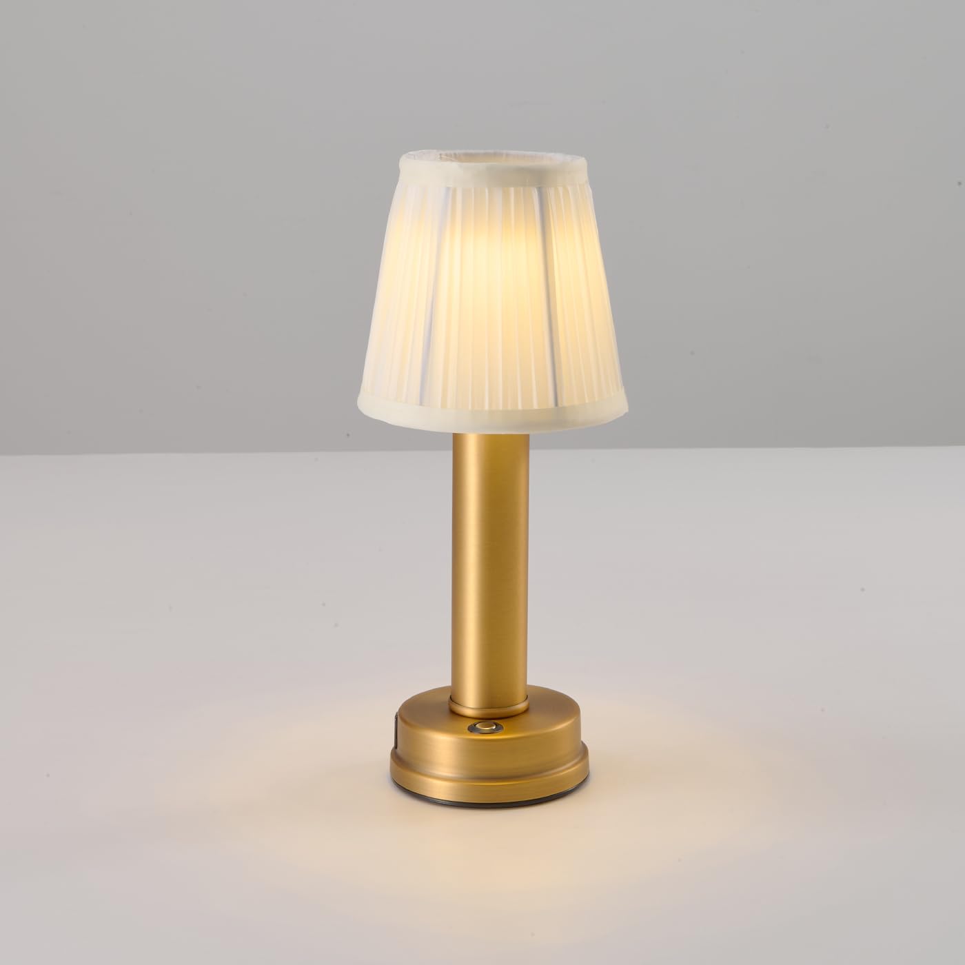 Kpshine 5W Led Cordless Table Lamps,3000Mah Battery Operated Lamp,3 Level Brightness Rechargeable Table Lamp,Dimmable Touch Lamps,Brass Table Lamp,Cordless Lamps For Tables,Living Room,Dinner(Frosted Gold)