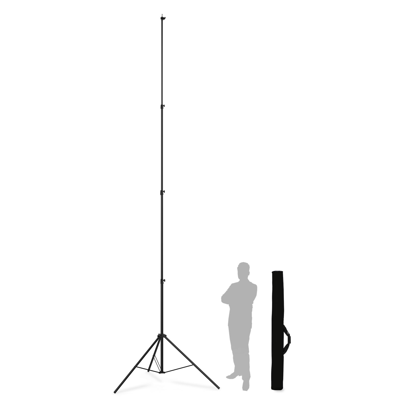 Gltire [20' Heavy Duty] Ultra High Camera Sports Tripod Air Mattress Telescopic Aluminum Alloy Light Stand 1/4 "& 3/8" Screw Adapter, Professional Sky High Tripod