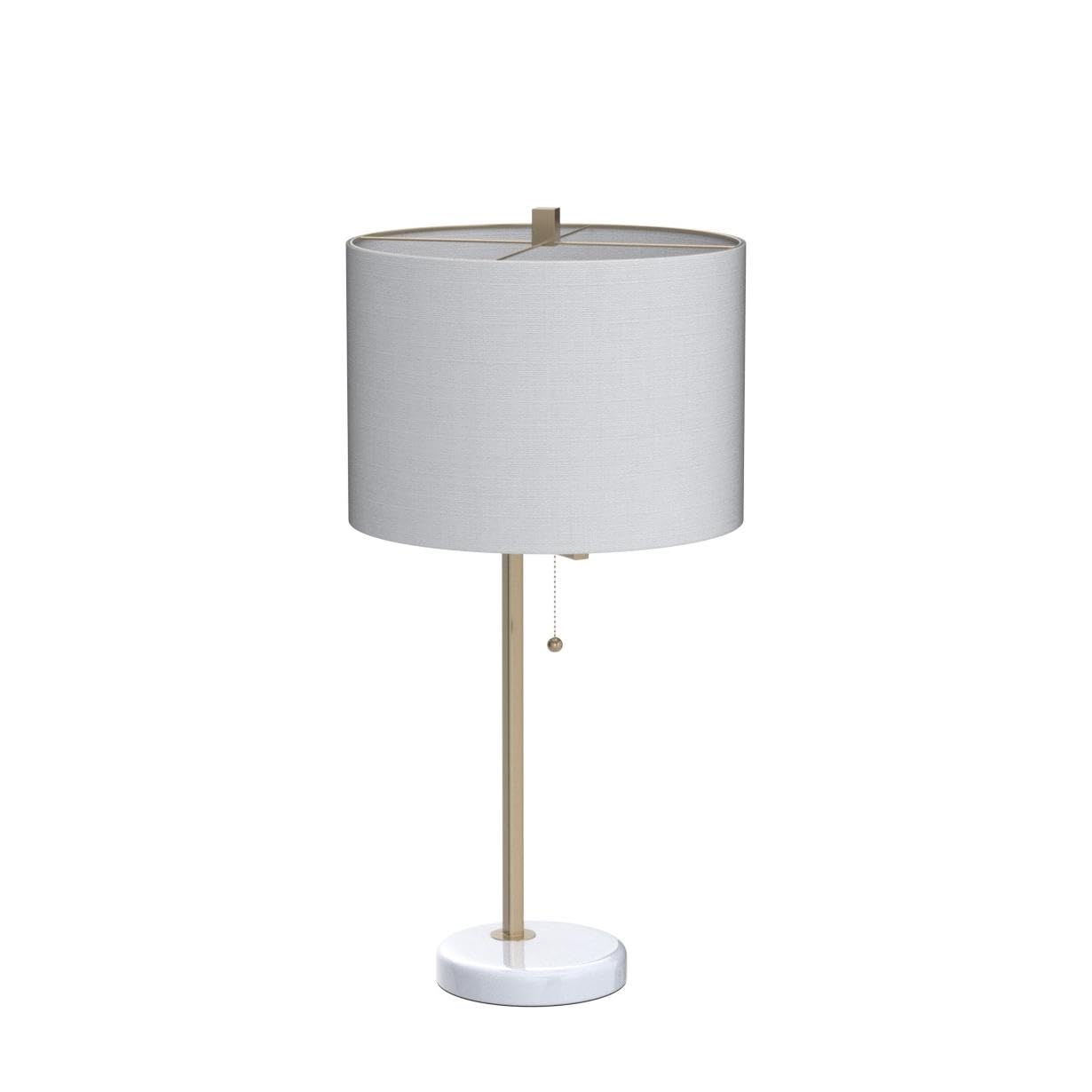 Jonathan Y Jyl1043A Alyssa 24.5" Metal/Marble Led Table Lamp Contemporary Bedside Desk Nightstand Lamp For Bedroom Living Room Office College Bookcase Led Bulb Included, Brass Gold/White