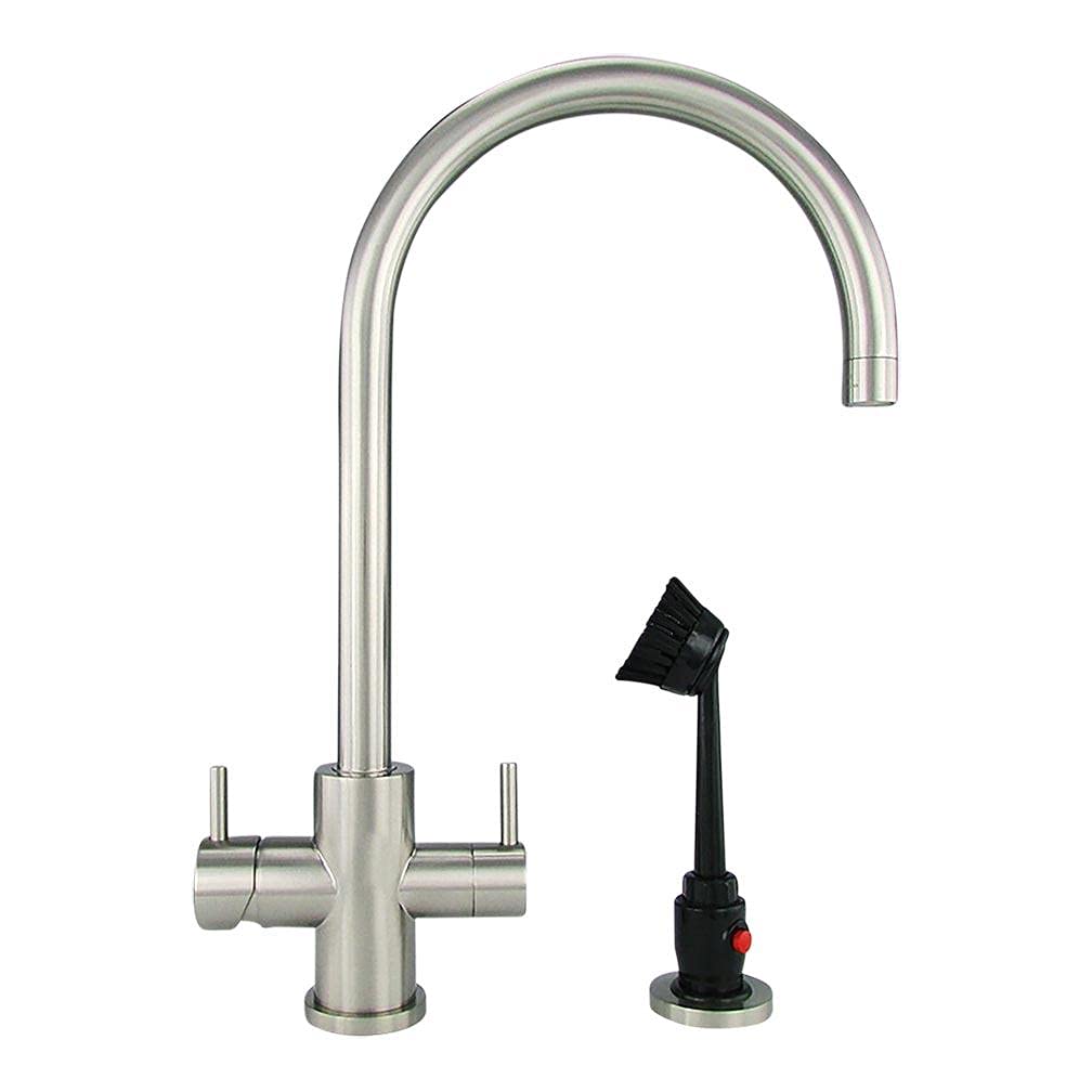 Dishmaster M70Bnha Sapphire Kitchen Faucet - High Arc Spout - Brushed Nickel