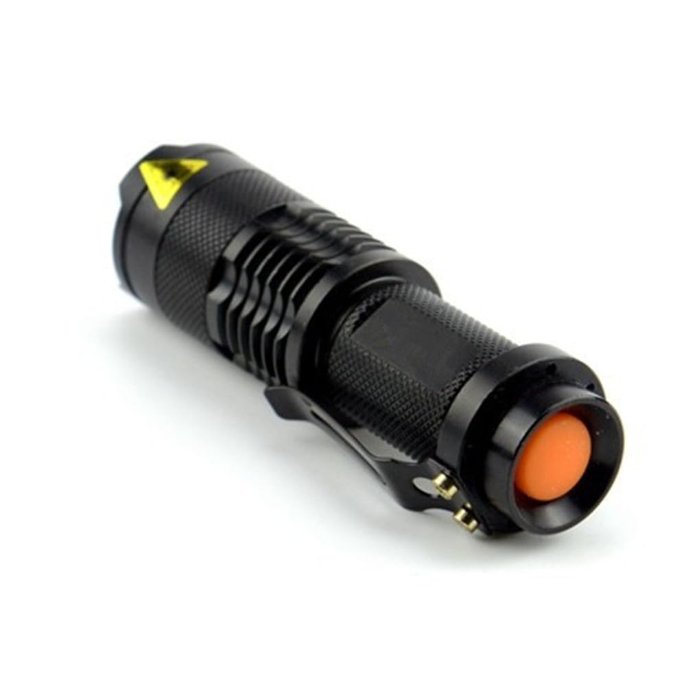 Mviocs 3 Pack Mini Flashlights, Bright Led Flashlight With Clip,3 Modes, Zoomable Compact Powerful Emergency Flashlights - Drop Resistant And Water Resistant