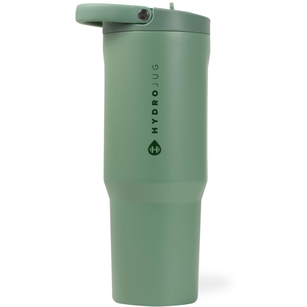 Hydrojug Sport - Stainless Steel Tumbler With Straw, Vacuum Insulated, 40Oz Leakproof Water Bottle