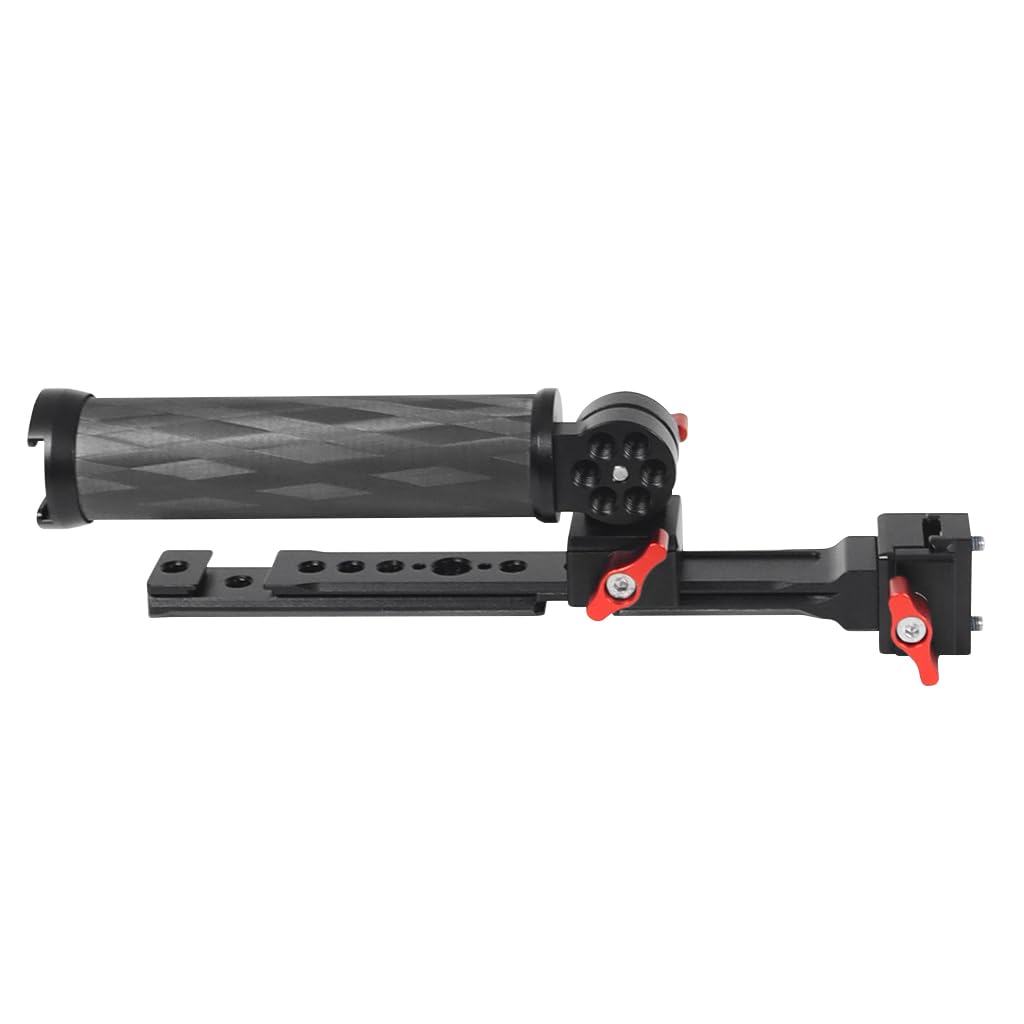 Novelgoal Stabilizer Carrying Pot With Multi-Function Expansion Slider Carbon Fiber Adjustable Angle Folding Single Handheld Slot Grip Compatible With Dji Photography Accessories (Handle With Slider)