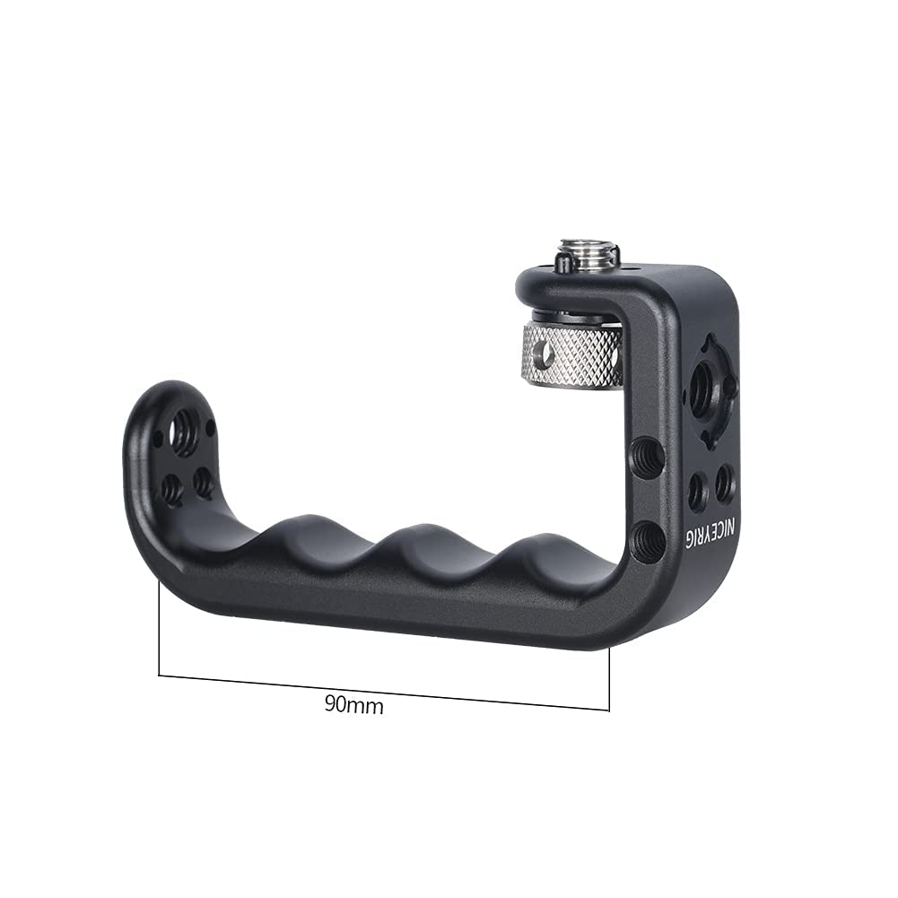 Niceyrig Dslr Top Handle For Arri 3/8 Thread Ergonomic Handgrip Applicable For Cinema Camera Camcorder Cage Rig - 450