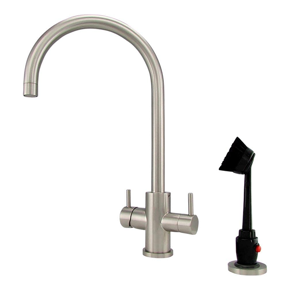 Dishmaster M70Bnha Sapphire Kitchen Faucet - High Arc Spout - Brushed Nickel