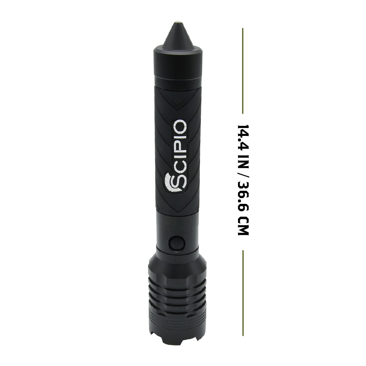 Scipio Tactical Rechargeable Led Flashlight - 4000 Lumens With Glass Breaker And Bright Light