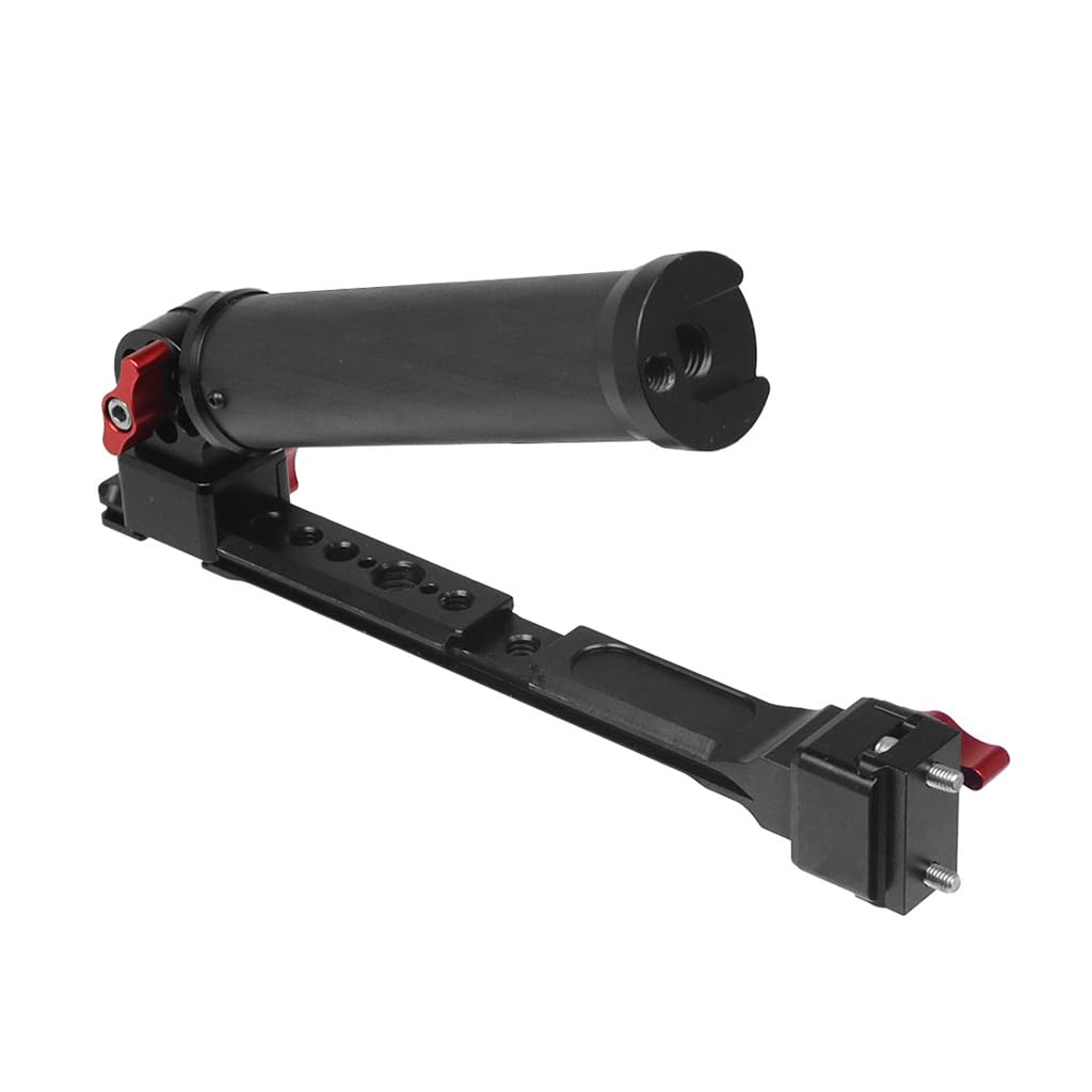 Novelgoal Stabilizer Carrying Pot With Multi-Function Expansion Slider Carbon Fiber Adjustable Angle Folding Single Handheld Slot Grip Compatible With Dji Photography Accessories (Handle With Slider)