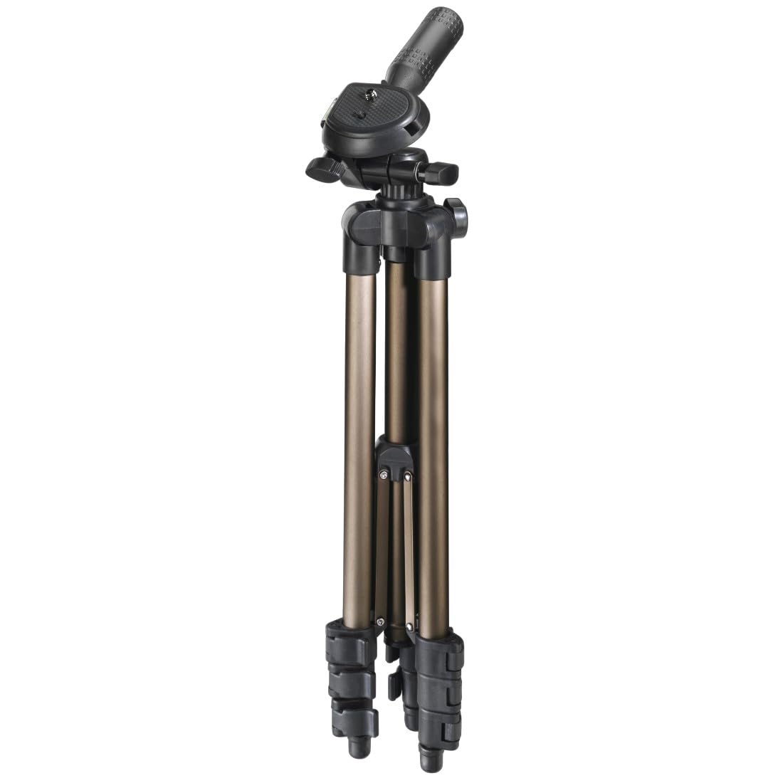 Hama Star 5" Tripod  Light Tripod With 36-105 Cm Height  3 Way Head  1/4" Connection For Dslr And System Cameras  With Carrying Case  Champagne