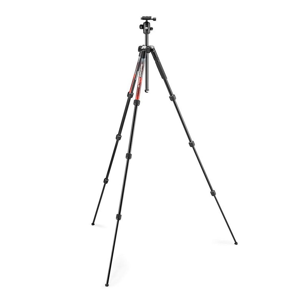 Manfrotto Element Mii 4-Section Aluminum Tripod With Ball Head, Red