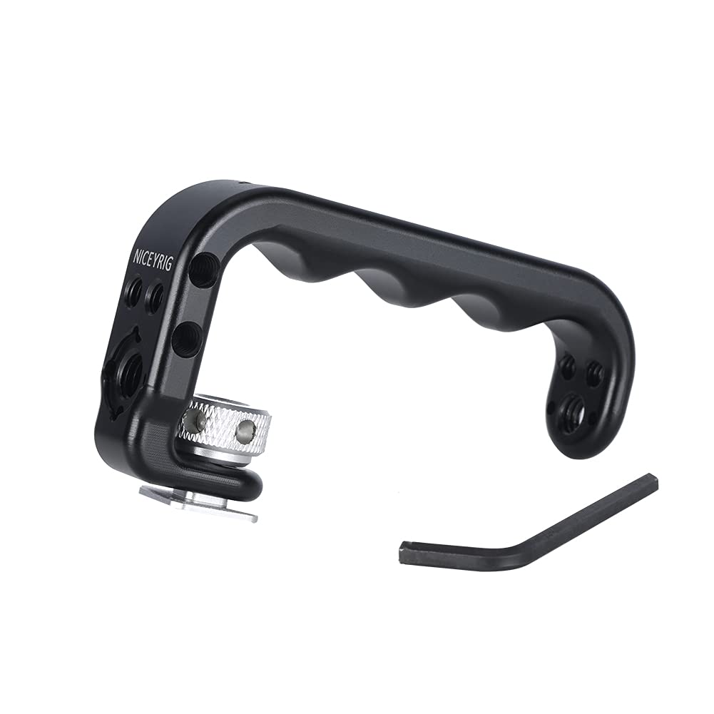Niceyrig Camera Hot Shoe Handle Grip, Ergonomic Shoe Mount Handgrip - 451