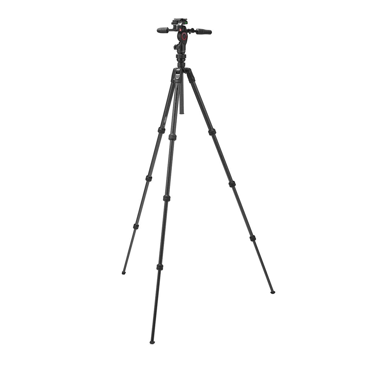 Manfrotto Be Gt Pro 4-Section Carbon Fiber Travel Tripod With 3-Way Pan/Tilt Head, Black