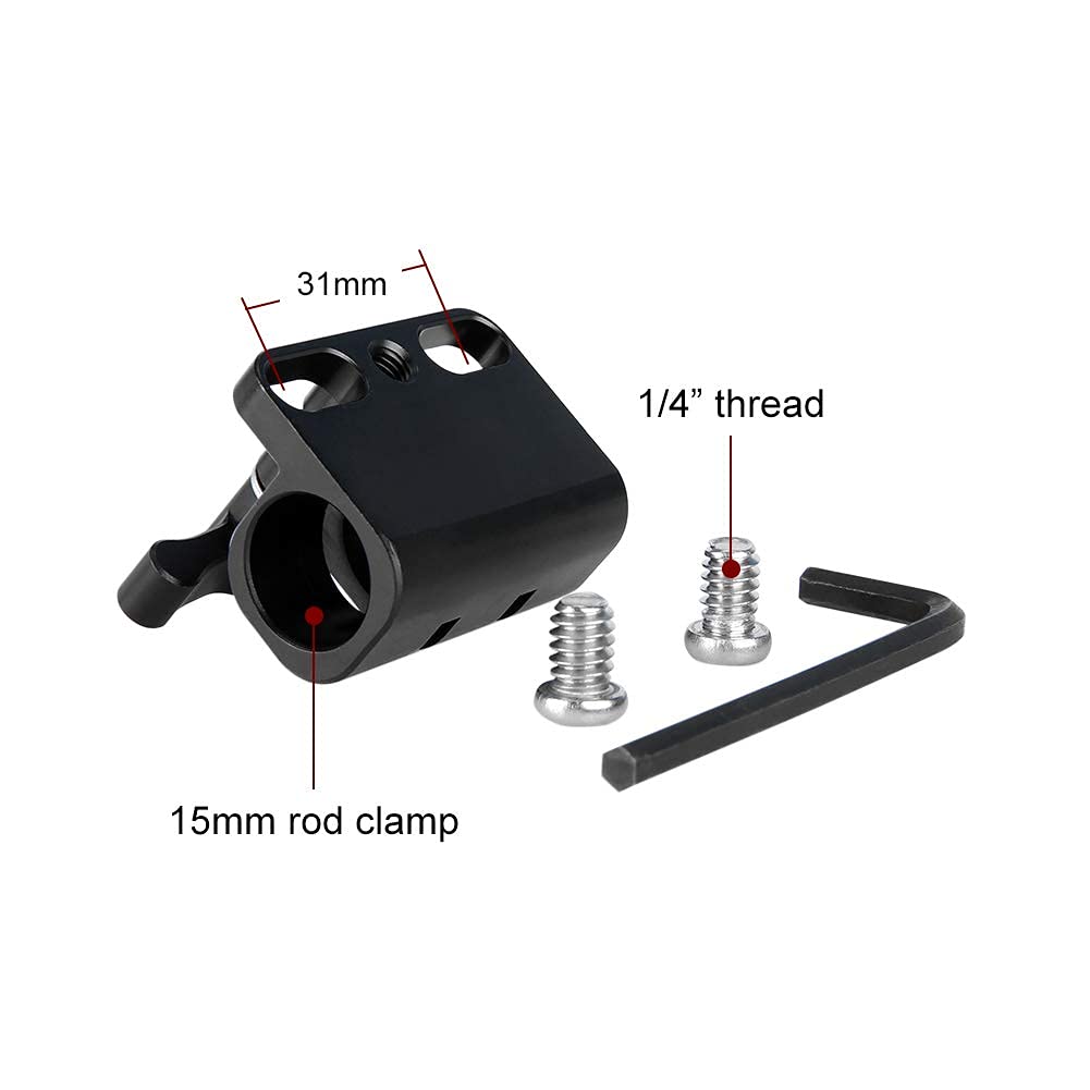 Niceyrig 15Mm Rod Holder Railblock Extension For Dslr Cage, Handle, Baseplate, For Dji Ronin 15Mm Rod Support - 278