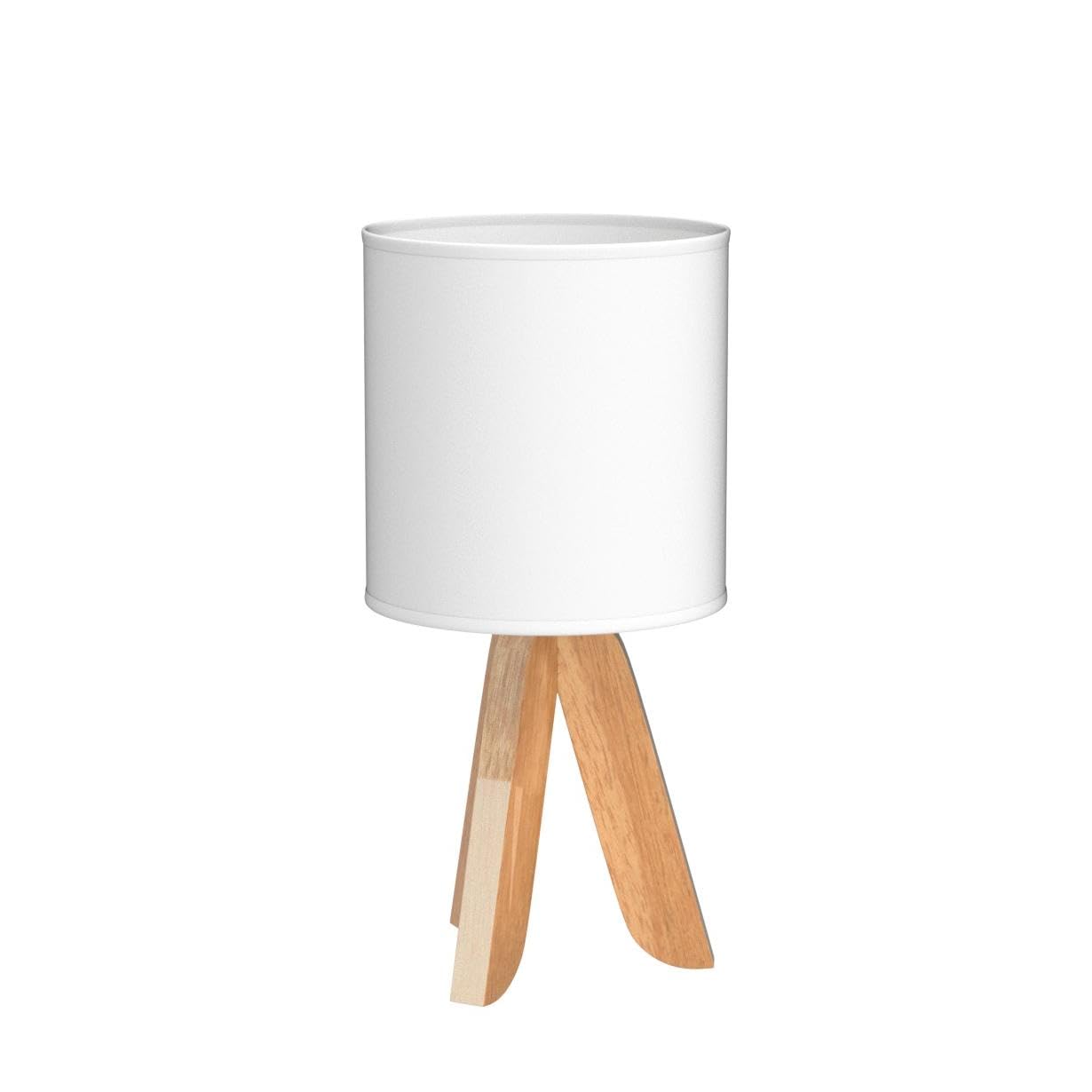 Bty Small Cute Desk, Nightstand Lamp With Fabric Shade Tripod Base For Kids, Office, Study Room, Bedroom, Dorm, Coffee Table(White)