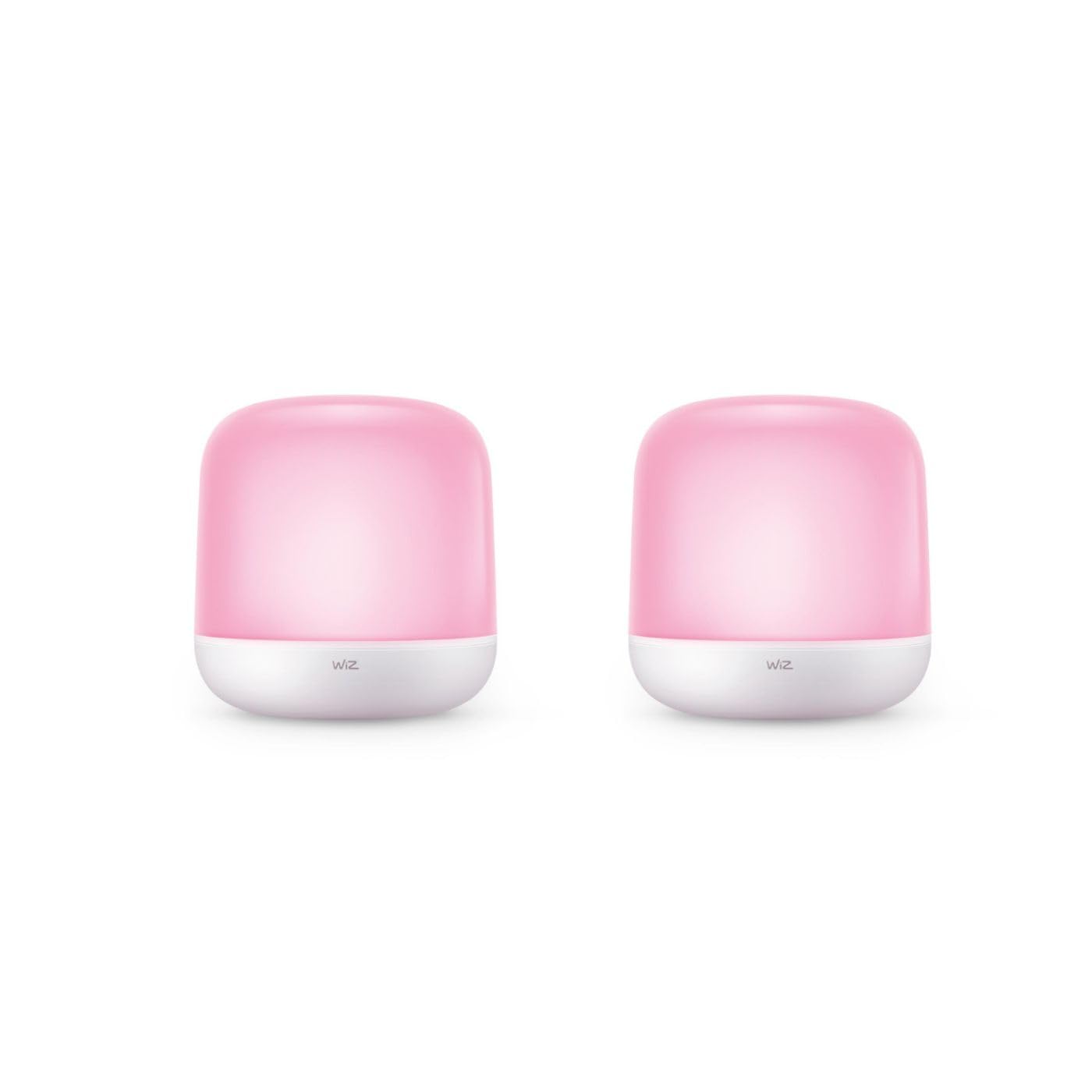 Wiz Connected Wiz Hero Table Lamp - Pack Of 2 - Portable- Smart- Full-Color Light - Connects To Your Existing Wi-Fi - Control With Touch- Voice Or App - Works With Google Home- Alexa And Siri Shortcuts
