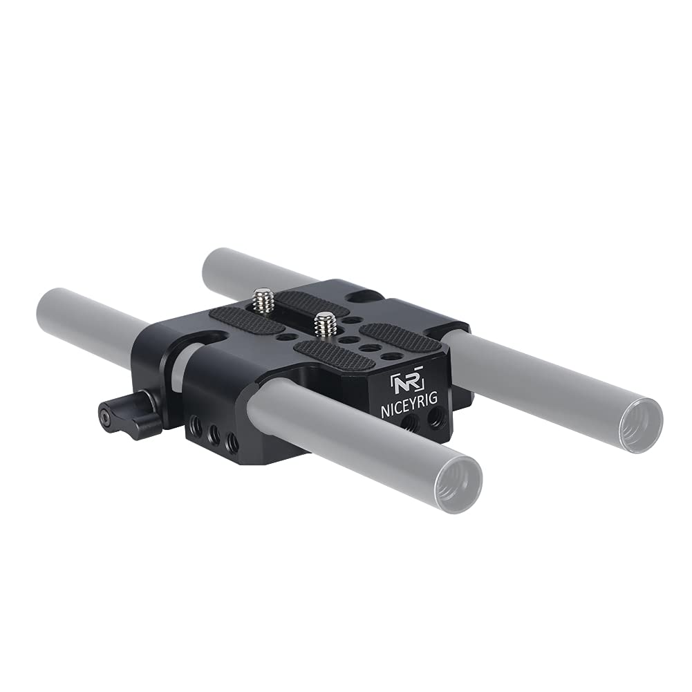 Niceyrig 15Mm Rod Baseplate Multi-Purpose Tripod Base Plate Applicable For Dslr Camera Cinema Carmcorder [ Version] - 455