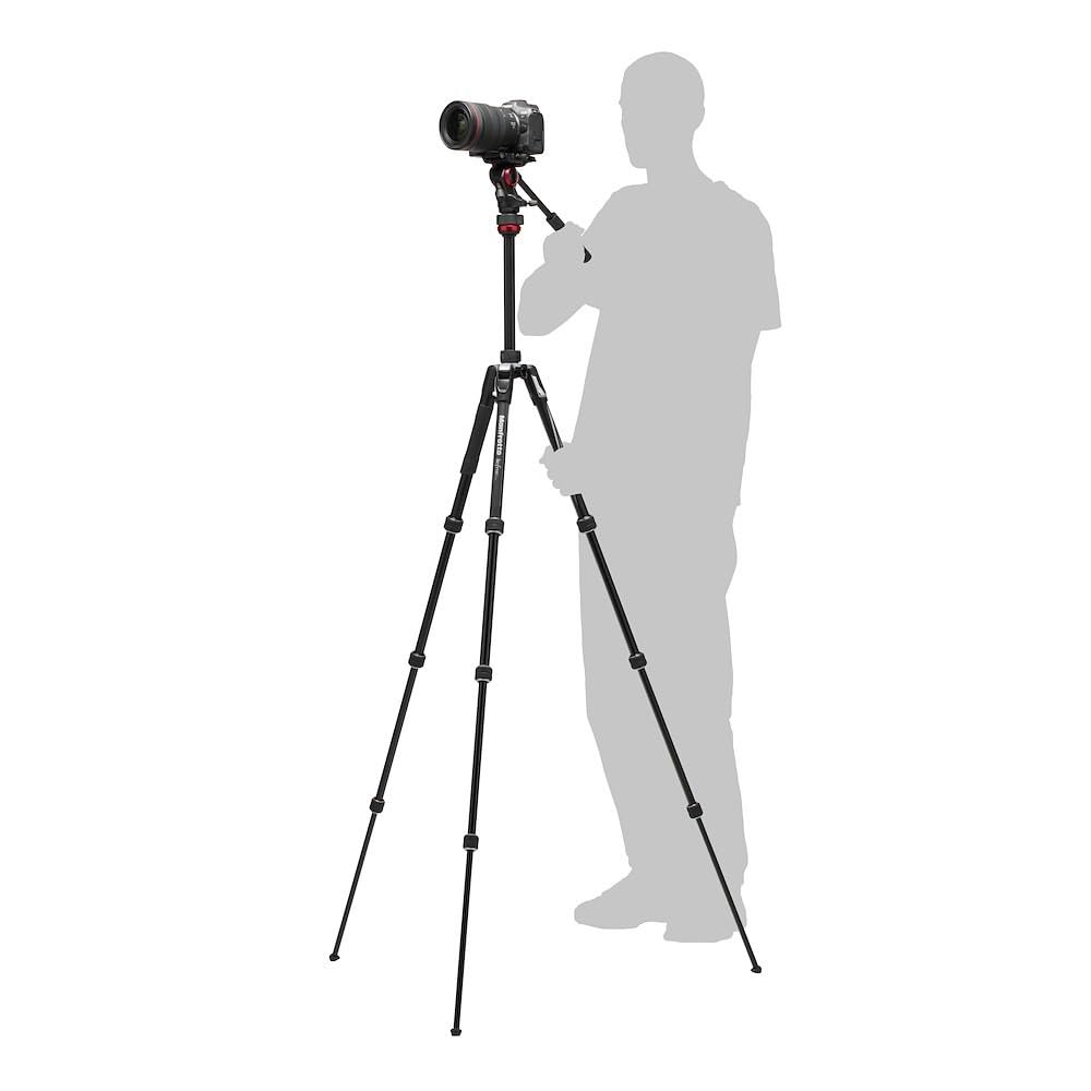 Manfrotto Be Advanced Live Twist, Travel Video Tripod In Aluminium With Twist Lock, Camera Tripod For Dslr, Mirrorless And Joby Wavo Plus, On-Camera Vlogging Microphone