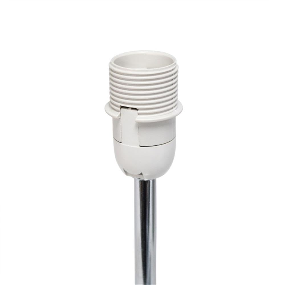 Pemberly Row 11.81" White Basic Chrome Mini Table Lamp With Led Bulb