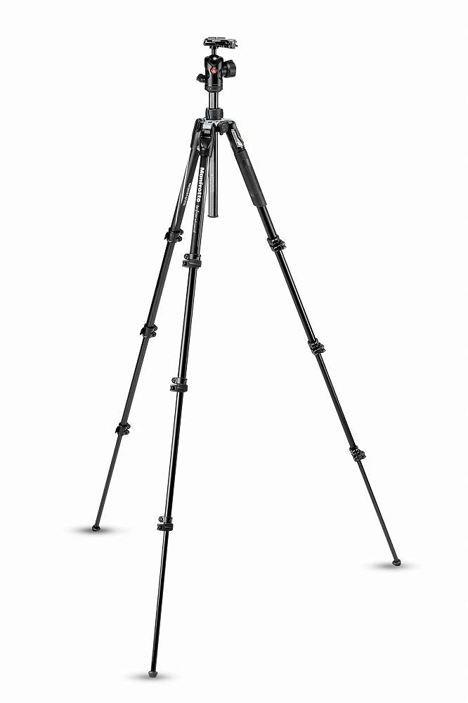 Manfrotto Viitech Imaging Tripod, Be Advanced Aluminum, 4-Level head Lever Lock L Tripod Kit, Black, Mkbfrla4Bk-Bh