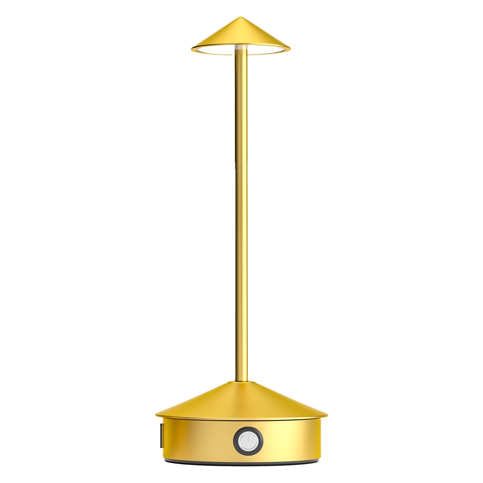 Apspow Table Lamps,Cordless Desk Lamp With Usb Port, 6000Mah Battery Operated Desk Lamp, 3 Level Brightness Led Table Lamp With Modern Design, Table Light For Bedroom, Gold