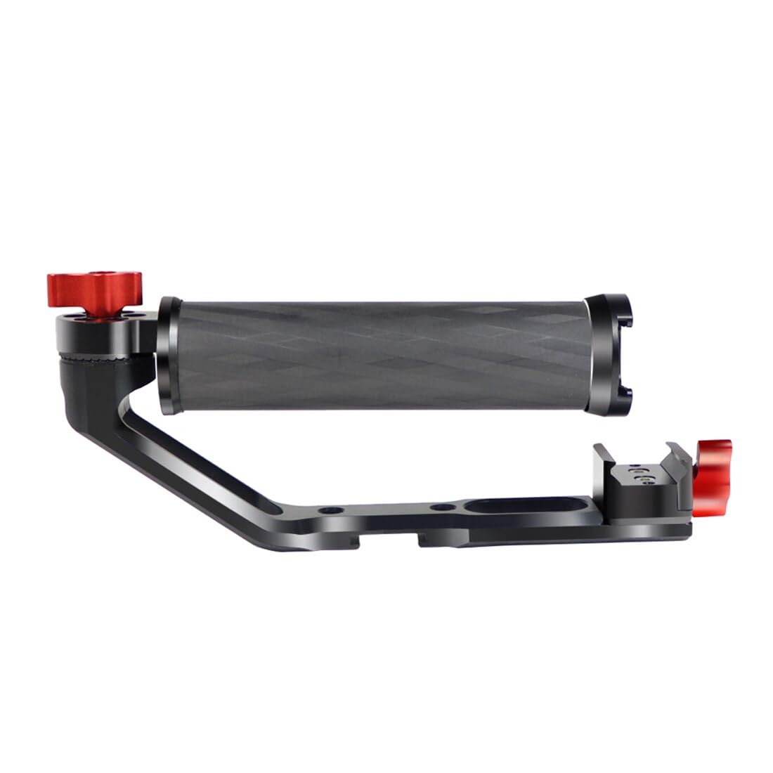 Novelgoal Carbon Fiber L Bracket Handle Grip With Foldable Cold Shoe Mount Compatible With Dji Ronin Rs2 Rsc2 Mini Handheld Gimbal Stabilizer Accessory (Handle)
