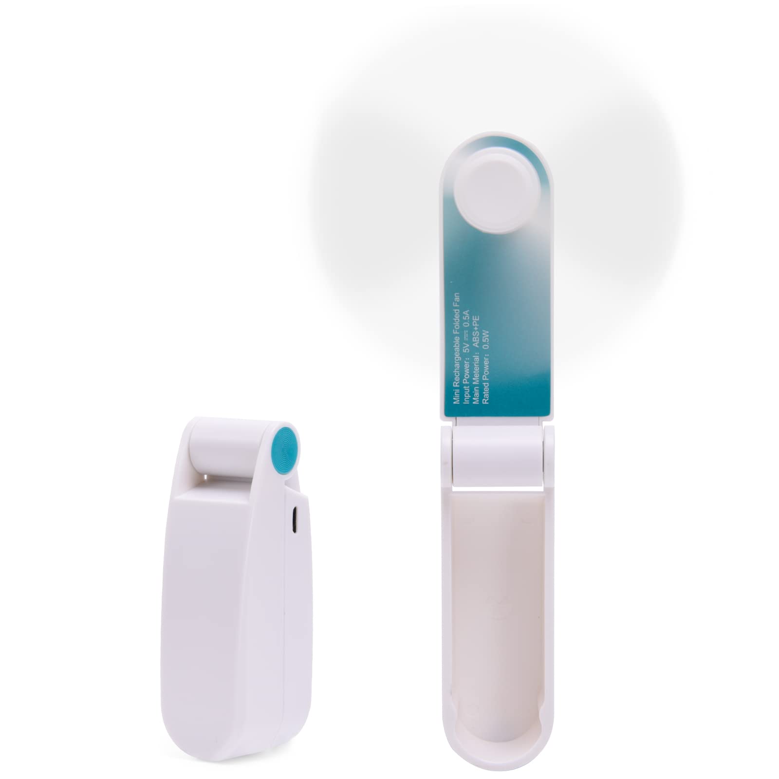 Personal Handheld Fan, Mini Portable Pocket Fan, Small Lightweight Usb Rechargeable For Home Sports - Koospark