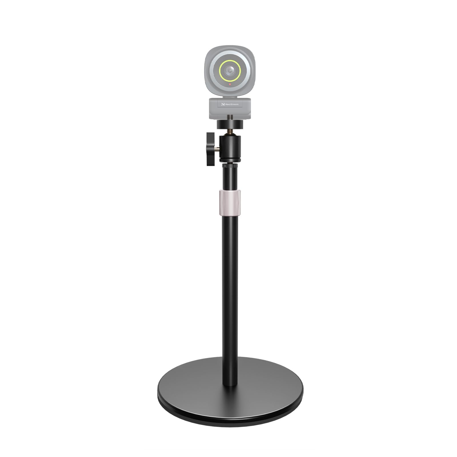 Nearstream Webcam Stand For Desk With Round Weighted Base, Aluminum Desktop Stand With 360° Ballhead,10.2-17’’ Adjustable Height, Mount For Webcam/Mic/Light With 1/4" Thread, Max Load 3Lb (Aw-Czs-01)