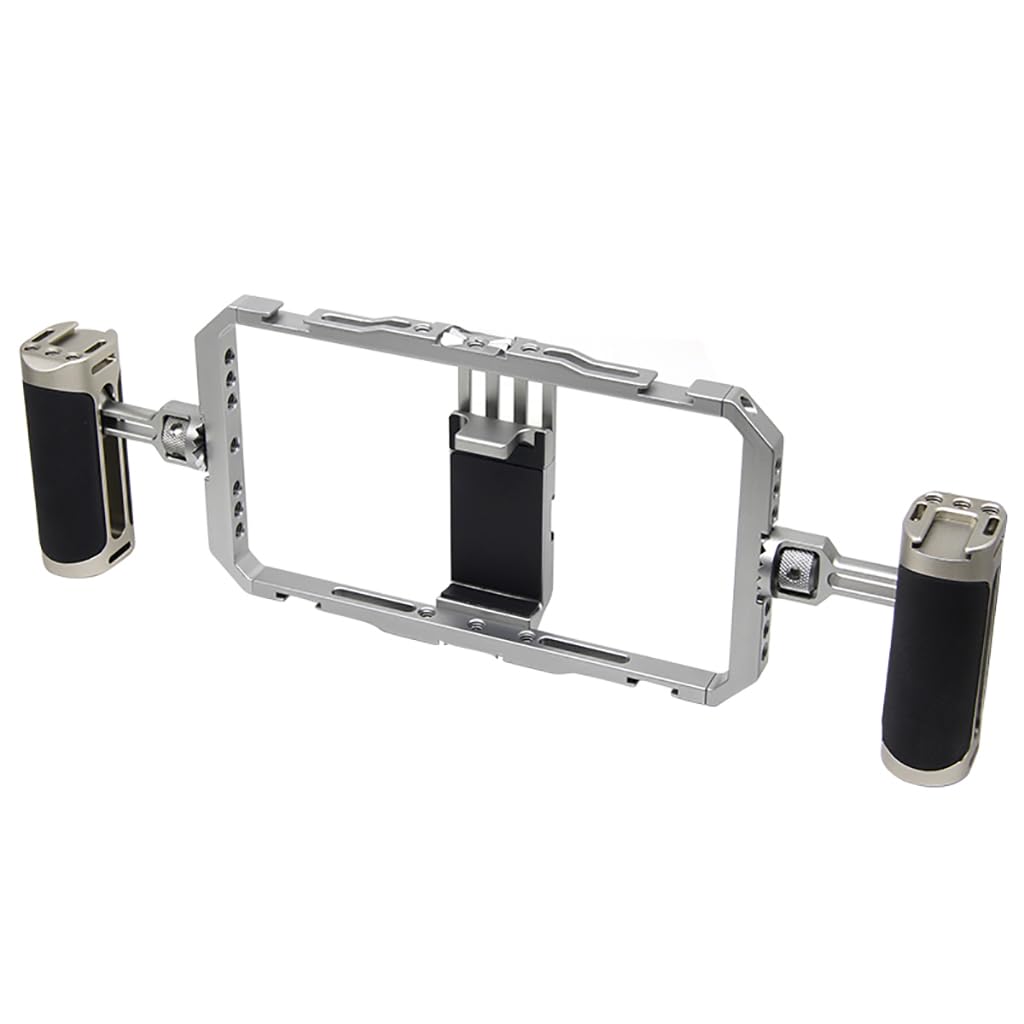 Novelgoal Universal Handheld Photography Bracket 360° Rotation For 63.5-87Mm Cell Phone Extension Fill Light Live Video (Cage + Handle Set)
