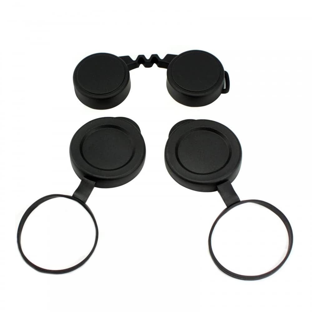 Mioyoow 10X42 Optics Binocular Caps, Objective Lens Caps Rubber Waterproof Binoculars Protective Covers For Compact Binoculars