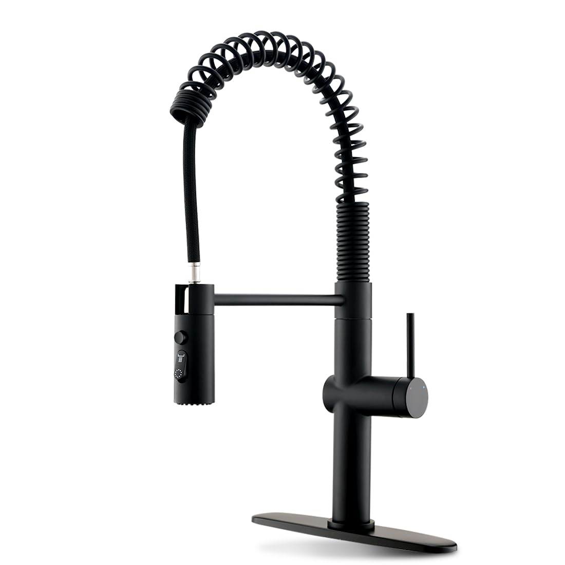 Owofan Black Kitchen Faucet With Pull Down Sprayer Stainless Steel Single Handle Pull Out Spring Sink Faucets 1 Hole Or 3 Hole 3 Function