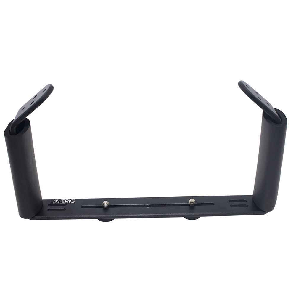 Nitescuba Underwater Handle Tray Bracket Aluminum Alloy Dual Handheld Video Light Stabilizer Tray For Camera Housing，Handle Grip For Gopro Set Up Works For Hero 10,Action Camera