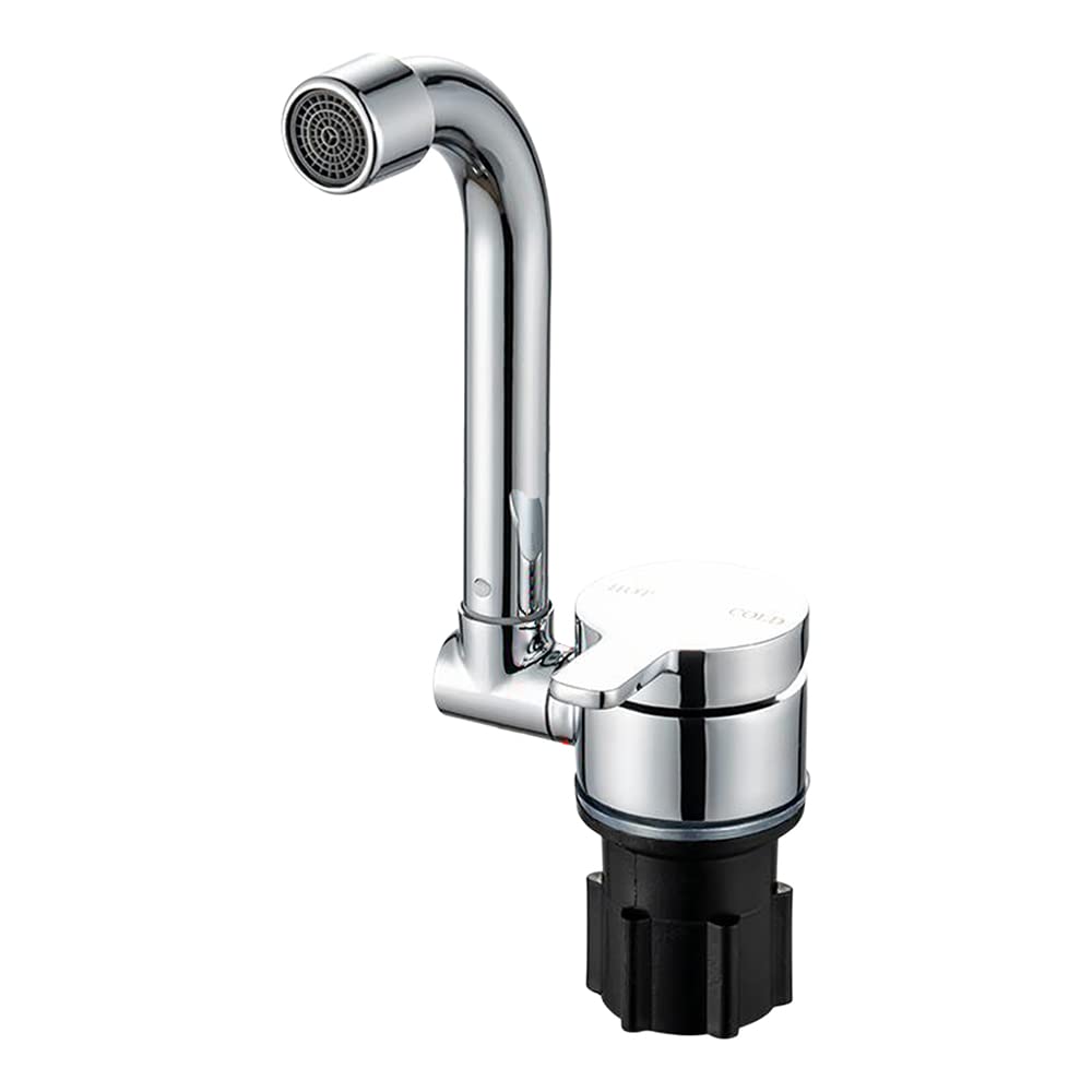 Riloer Foldable Kitchen Faucet 360° Rotation Sink Water Tap Single Handle Cold & Hot Water Mixer Copper Faucet For Rv Boat