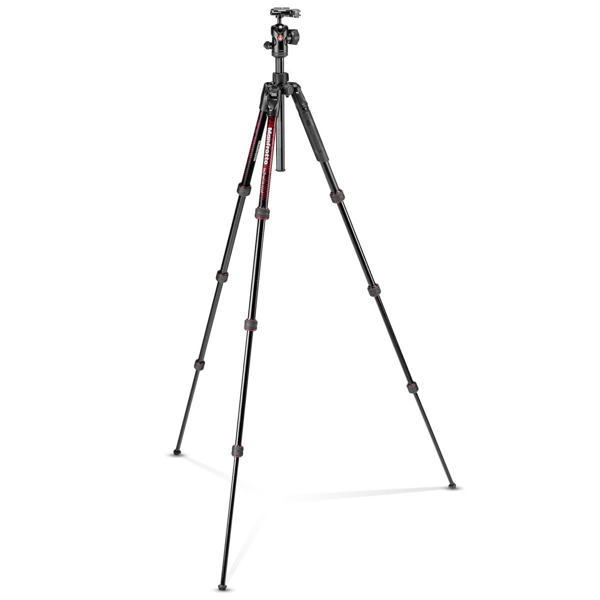 Manfrotto Be Advanced Twist 4-Section Aluminum Travel Tripod With Ball Head, Red