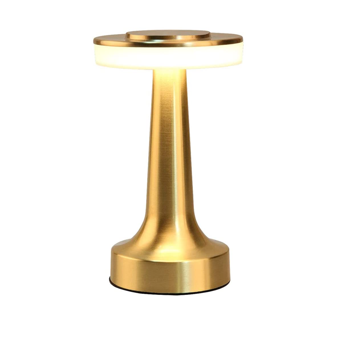 Cyrubalkinin Portable Led Table Lamp With Touch Sensor, 3-Levels Brightness, Rechargeable Battery Up To 48 Hours Usage, Night Light For Kids Nursery, Nightstand Lamp, Bedside Lamp (Gold)