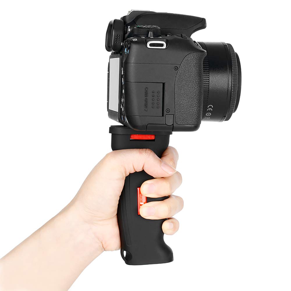 Uurig Handheld Grip 1/4" Screw For Camera Stabilizer Smartphone Handy Grip Tripod System Compatible With Action Cam Canon Nikon Sony Digital Camera Mobile Video Shooting Vlog Camcorder - R003