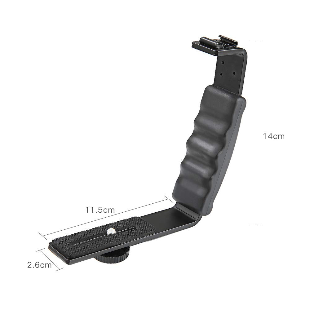 Nc Aluminum Alloy Portable Durable L Style Holder Extension Bracket Mount Stabilizer For Dji For Osmo Mobile 2 For Zhiyun Smooth 4