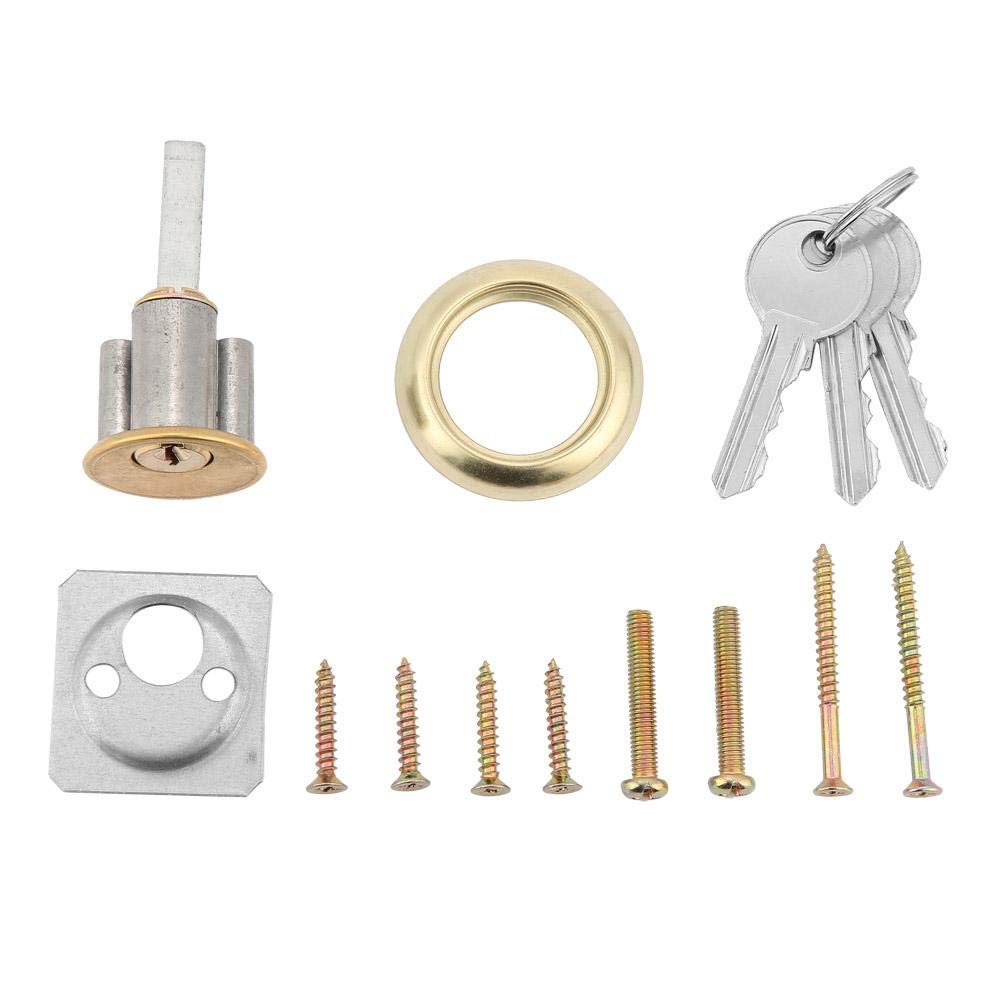 Hilitand 45Mm-55Mm Door Front Door Heavy Duty Dead Bolt Lock Red Security Lock With Keys