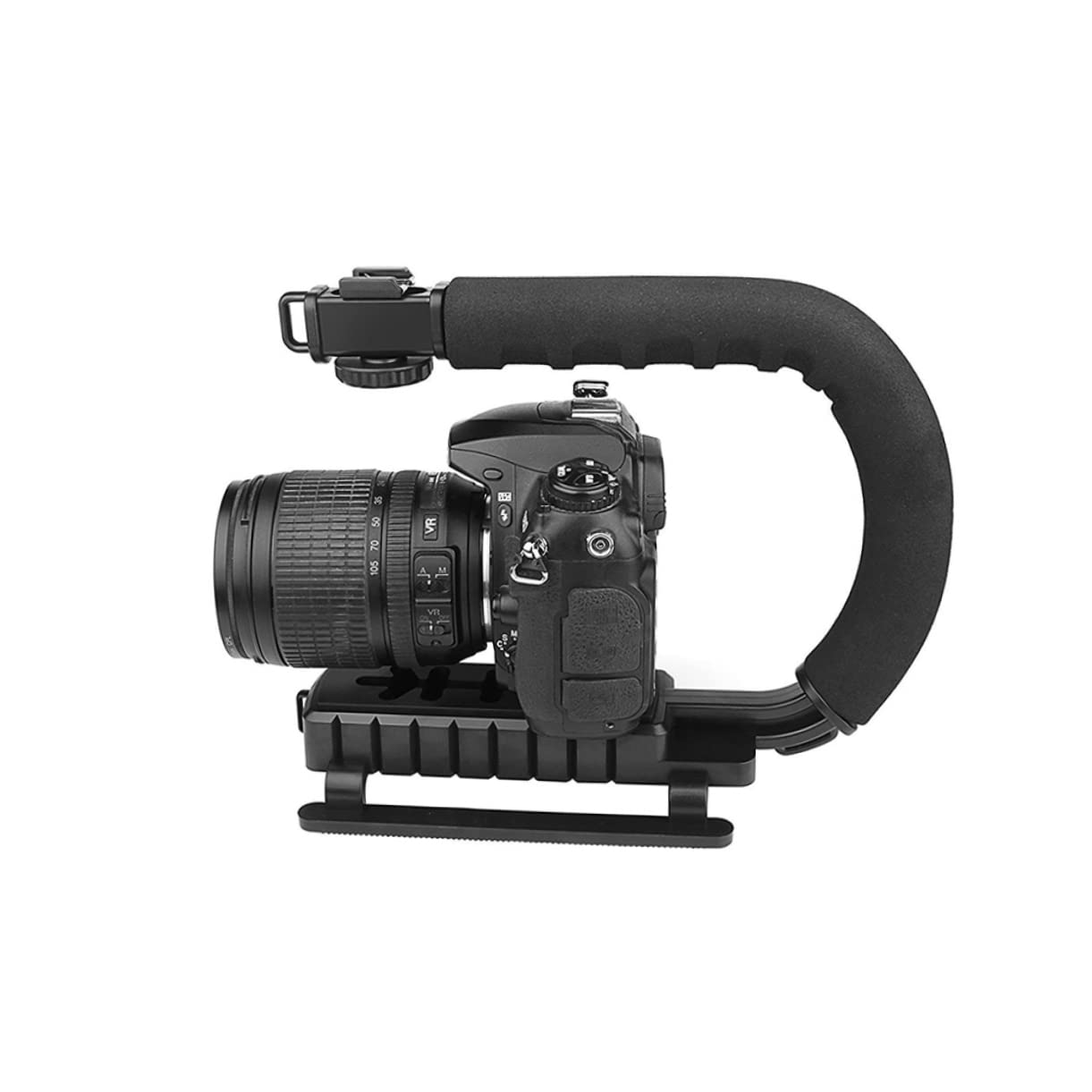 Nuobesty U Shape Camera Stabilizer Handle Grip For Dslr Camcorder With Hot Shoe Design Skid Pads Handle For Comfort And Moveable Screw For Versatile Mounting