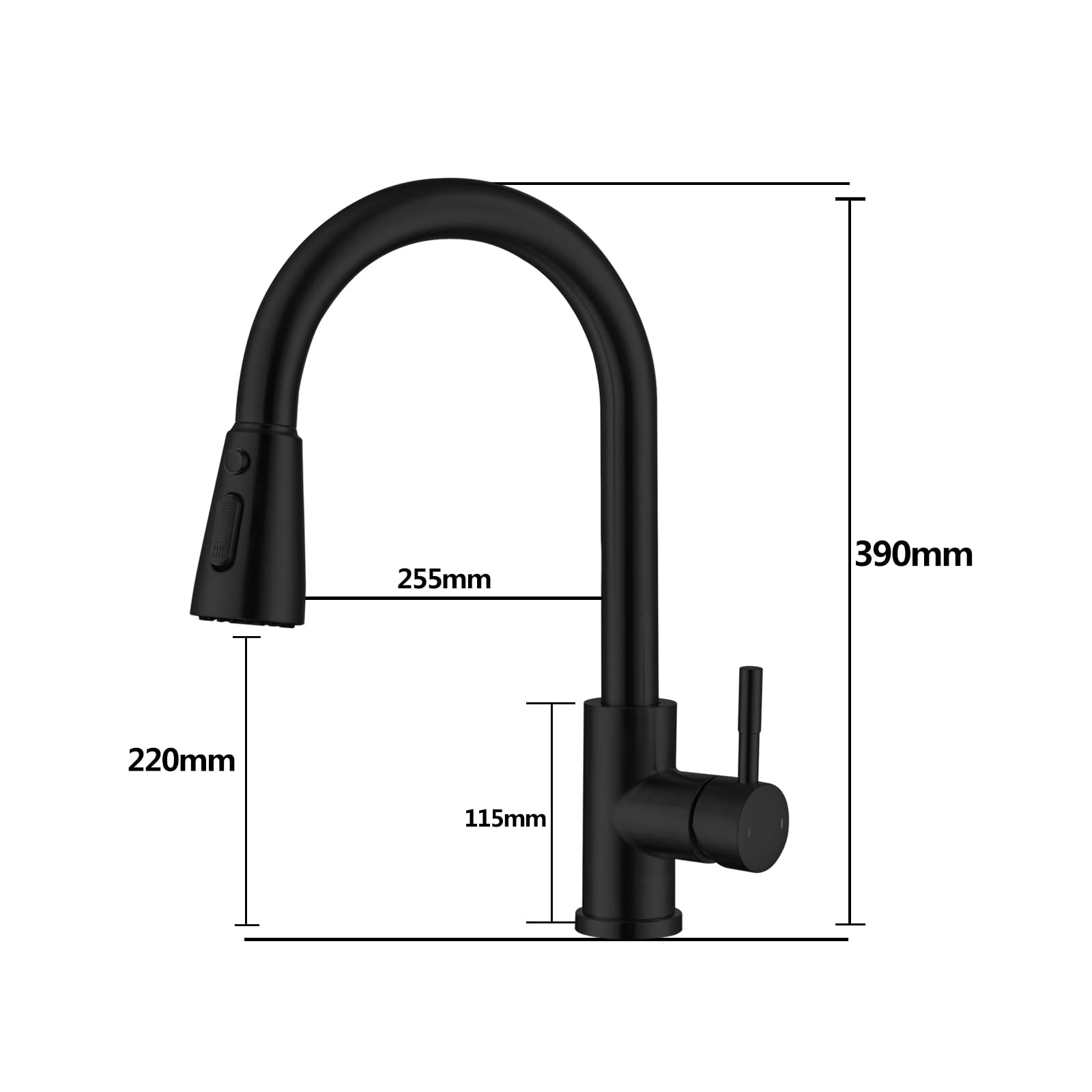Nxxcli Kitchen Faucet With Pull Down Sprayer Black Single Handle Kitchen Sink Faucets With Pull Out Sprayer Stainless Steel Modern Commercial Farmhouse Rv Camper Kitchen Faucets