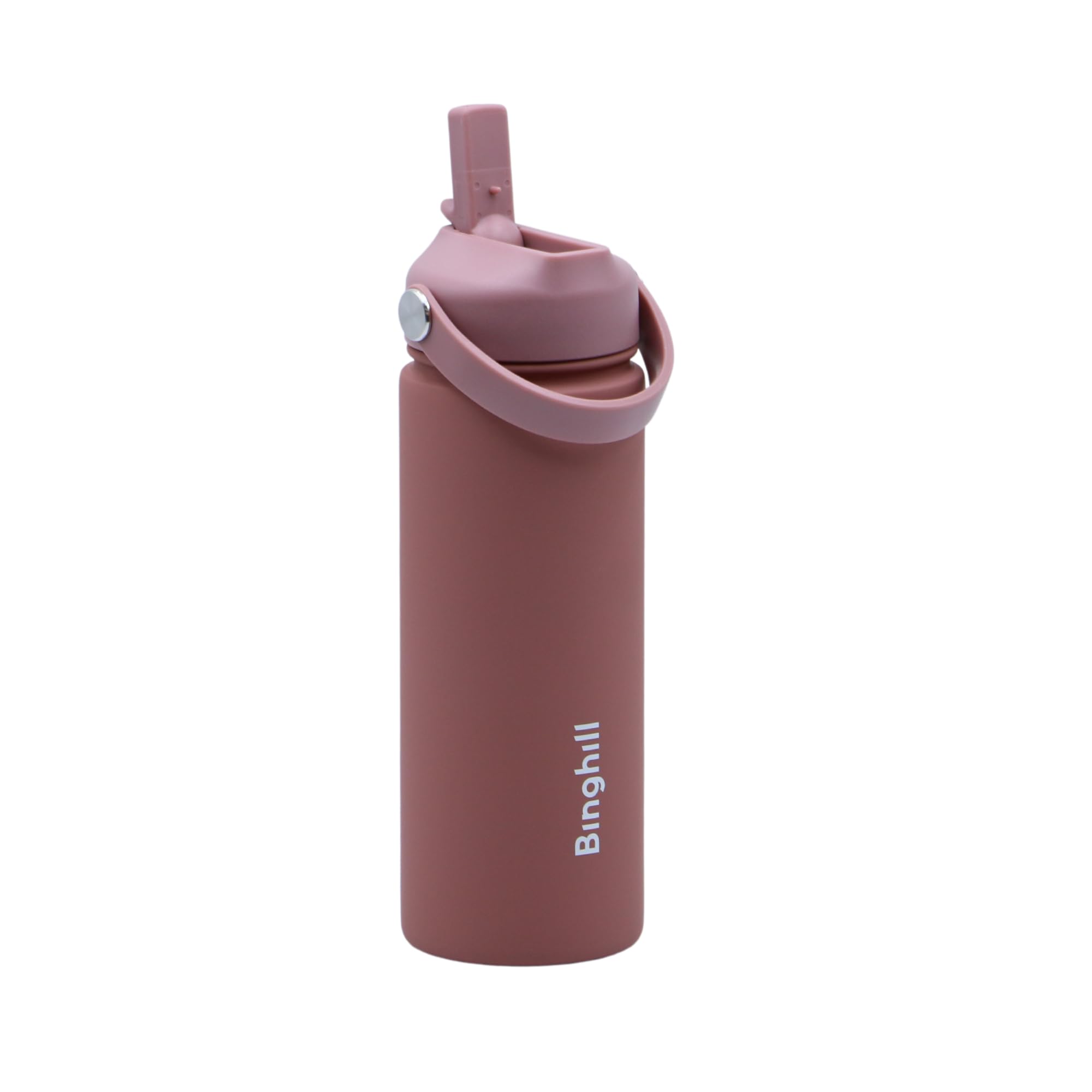 17 Oz Wide Mouth Vacuum Insulated Stainless Steel Water Bottle With Leakproof Closeable Straw