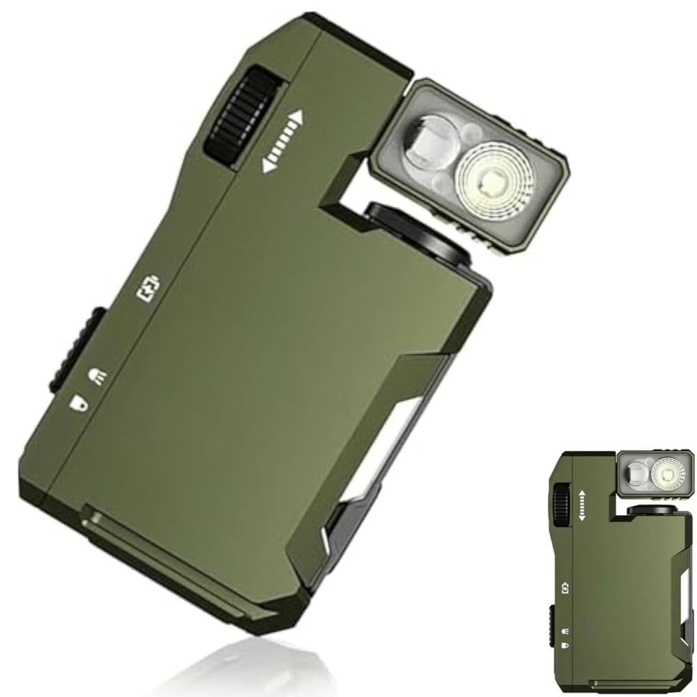 Lightshyer G5 Edc Flashlight 400 Lumens Rechargeable Magnetic Mini Flashlight With 180° Rotation Powerful Super Bright 3 Modes Ip68 Waterproof Multi-Mode Magnetic Small Keychain Flashlights (Green)