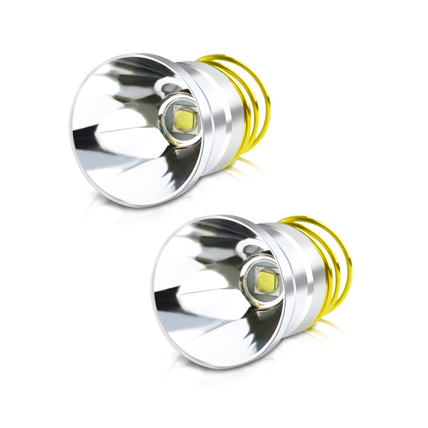 Bestsun 2 Pack Ultra Bright L2 Led Bulb Single Mode 1200Lumens Drop-In P60 Design Module Flashlight Repair Replacement Bulb For Surefire Hugsby C2 G2 Z2 6P 9P G3 S3 D2 Ultrafire 501B 502B