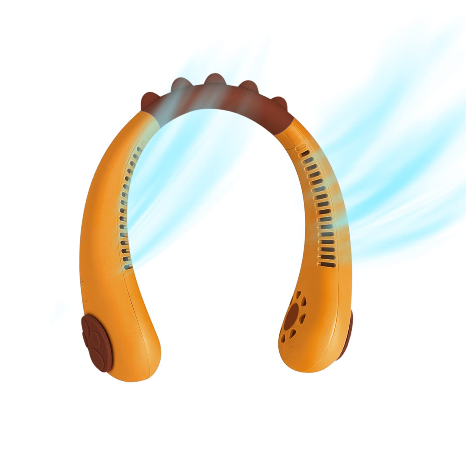Portable Neck Fan For Kids, Rechargeable, Personal Cooling Mini Fan, Wearable Bladeless Fan, 3 Speed - Koospark