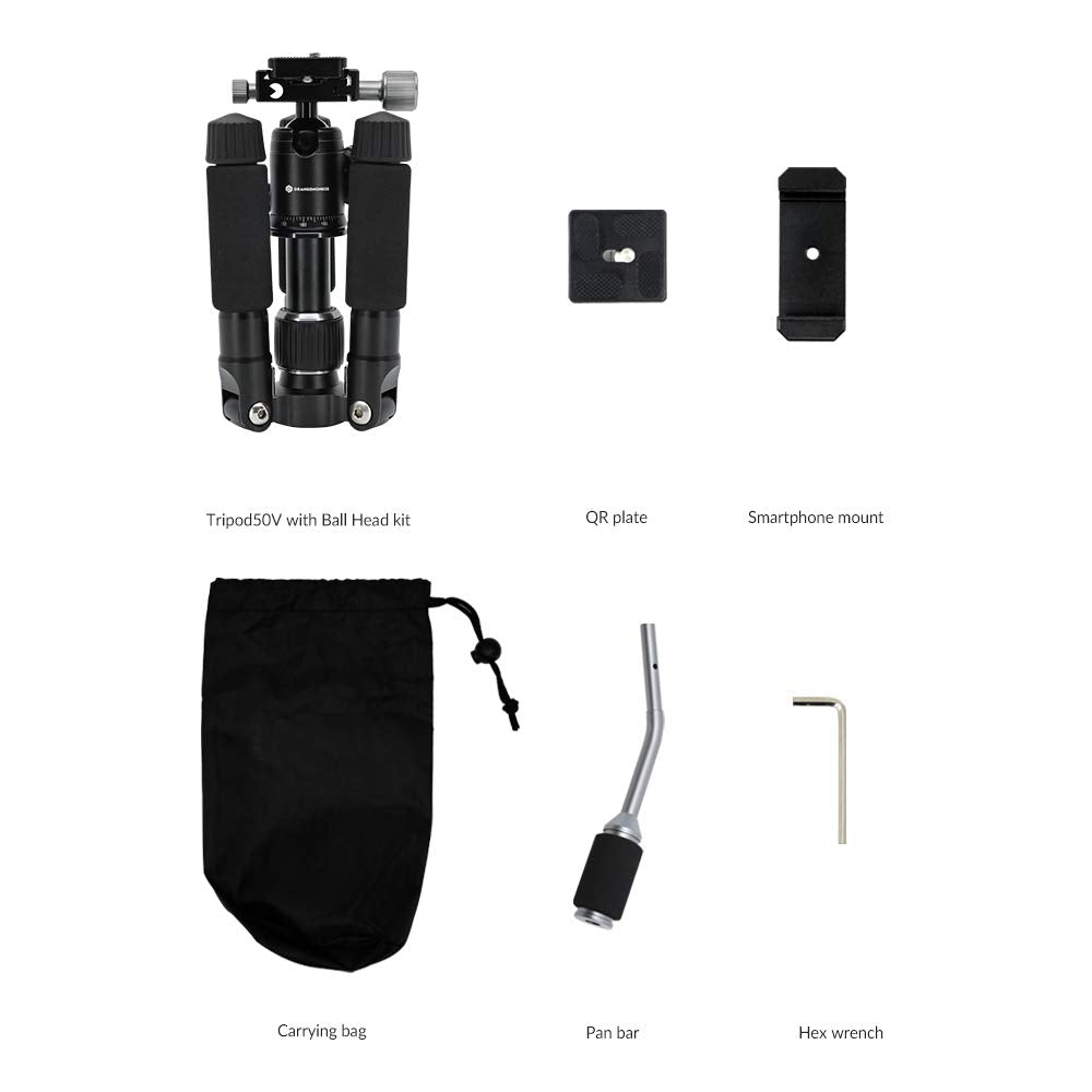 Foldio Foldable Studio Heavy Duty Lightweight Tripods By Foldio Foldable Studio, Portable Cell Phone & Camera Tripods With Phone Holder, For Iphone, Android, Tripod For Photo Video Shooting (Tripod 50V)